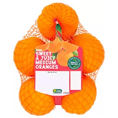 Katsy Style Sweet & Juicy Medium Oranges 5 Pack Naturally Refreshing, Vitamin C Rich, Perfect for Snacking & Juicing