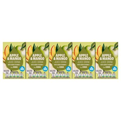 Katsy Style Apple & Mango Juice Drink 150ml No Added Sugar, Enriched with Vitamin C, Refreshing & Natural
