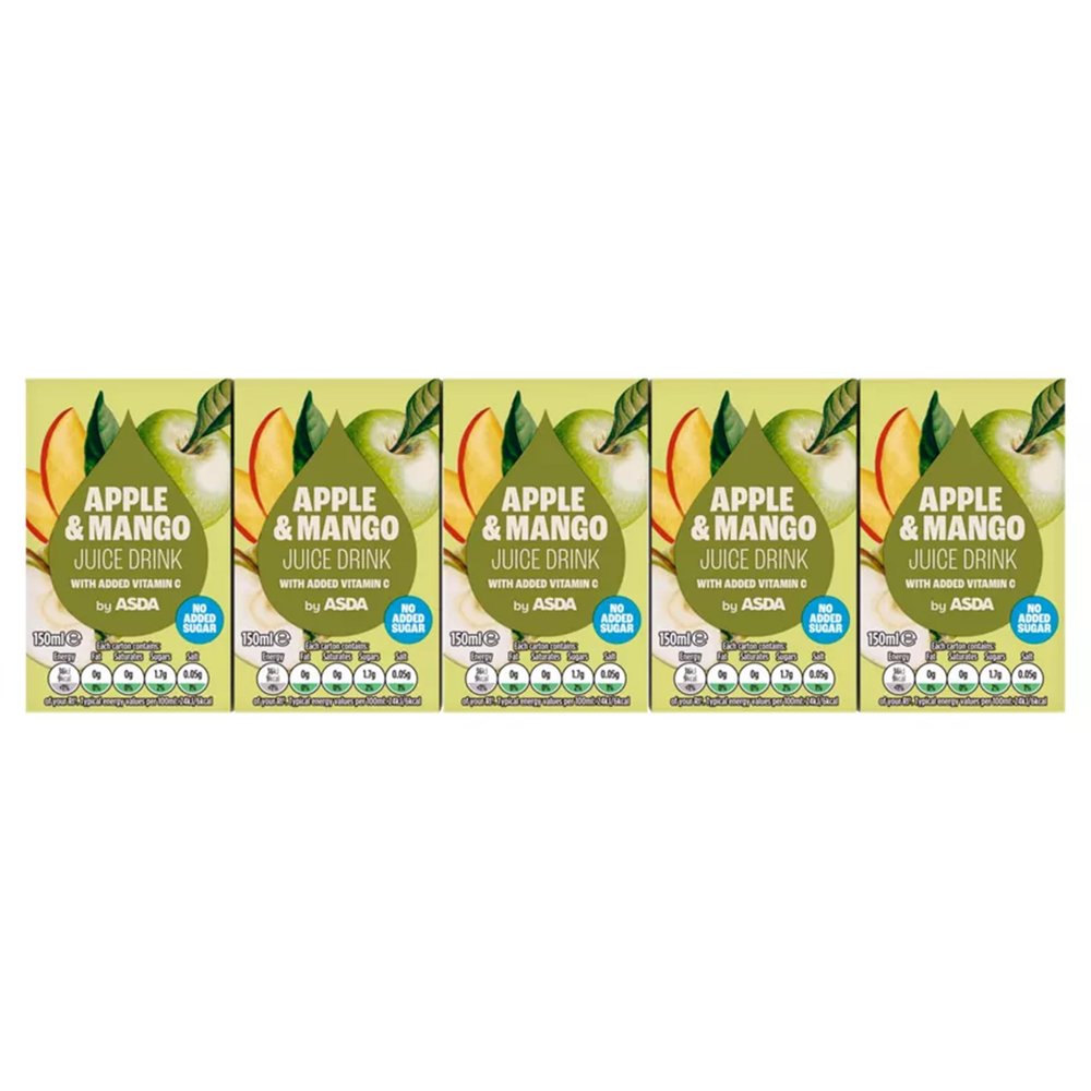 Katsy Style Apple & Mango Juice Drink 150ml No Added Sugar, Enriched with Vitamin C, Refreshing & Natural