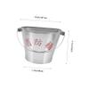 CHILDWEET Stainless Steel Fire Bucket for Emergency Use Metal Container Lid for Gas Station Safety and Outdoor Fire-fighting Equipment view 2
