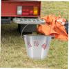 CHILDWEET Stainless Steel Fire Bucket for Emergency Use Metal Container Lid for Gas Station Safety and Outdoor Fire-fighting Equipment view 4
