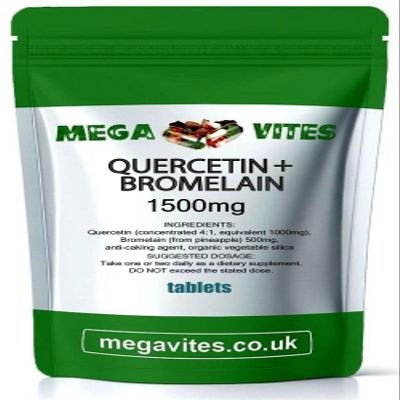 QUERCETIN & BROMELAIN Tablets 1500mg x 120 - MEGAVITES AMINOLAB