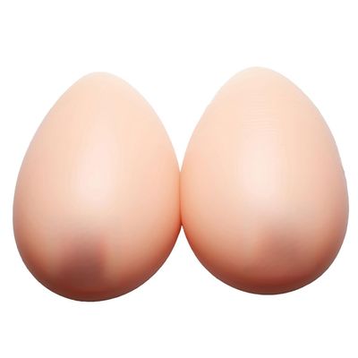 FkYstrix Self-adhesive Silicone Fake Boobs Crossdresser Breast Sagging Shaped Forms for Female and Male Transgender Bra Enhancers Inserts Queen Transvestite Mastectomy(D Cup, Nude)