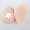 FkYstrix Self-adhesive Silicone Fake Boobs Crossdresser Breast Sagging Shaped Forms for Female and Male Transgender Bra Enhancers Inserts Queen Transvestite Mastectomy(EE Cup, White) view 4