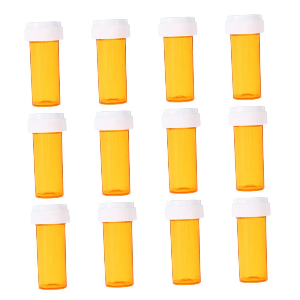 IWOWHERO 12pcs Portable Small Pill Bottles for Travel Lightweight Pp Medicine Containers Compact Daily Pill Organizer the Go Use