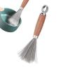 Steel Brush for Cleaning - Wooden Long-Handle Dish Brush Stainless Steel Pot Scrubber | Rust-Proof Long-Lasting Efficient Kitchen Cleaning for Dish & Sink view 1