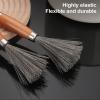 Steel Brush for Cleaning - Wooden Long-Handle Dish Brush Stainless Steel Pot Scrubber | Rust-Proof Long-Lasting Efficient Kitchen Cleaning for Dish & Sink view 2