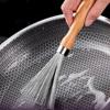 Steel Brush for Cleaning - Wooden Long-Handle Dish Brush Stainless Steel Pot Scrubber | Rust-Proof Long-Lasting Efficient Kitchen Cleaning for Dish & Sink view 3