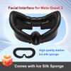 3-In-1 Interface & Face Cover Pad Breathable Face Cover Sweatproof Mask Face Cushion PU Leather Ice Silk Fabric Replacement Foam Pad for 3 Glasses Accessories view 2