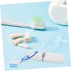 Anneome Portable Travel Denture Toothbrush Set with Soft Bristles and Storage Box, Pp Material Double Toothbrush Holder for Outdoor Activities and Business Trips, Eliminates Oral Odour view 4