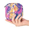 Abstract Marble Texture Pattern Sanitary Napkin Storage Bag, First Period Kit Bag for Girls Women, Menstrual Cup Pouch Feminine Menstruation Tampon Holder view 4