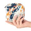 Abstract Marble Texture Pattern Zipper Sanitary Napkin Bag, Tampon Holder Purse, Soft Menstrual Pad Pouch, Storage Bag for Sanitary Napkin Pads view 4