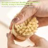 2er Pack Palm Pot Brush- Bamboo Round Mini Dish Brush Natural Scrub Brush Durable Scrubber Cleaning Kit with Union Fiber and Tampico Fiber for Cleaning Pots, Pans and Vegetables (B, L) view 3