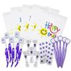Happy Teeth Gift Bags x 10 ~ Kids Toothbrush, Timer, Disclosing Tablets & Mirror (Purple, Bulk) view 1