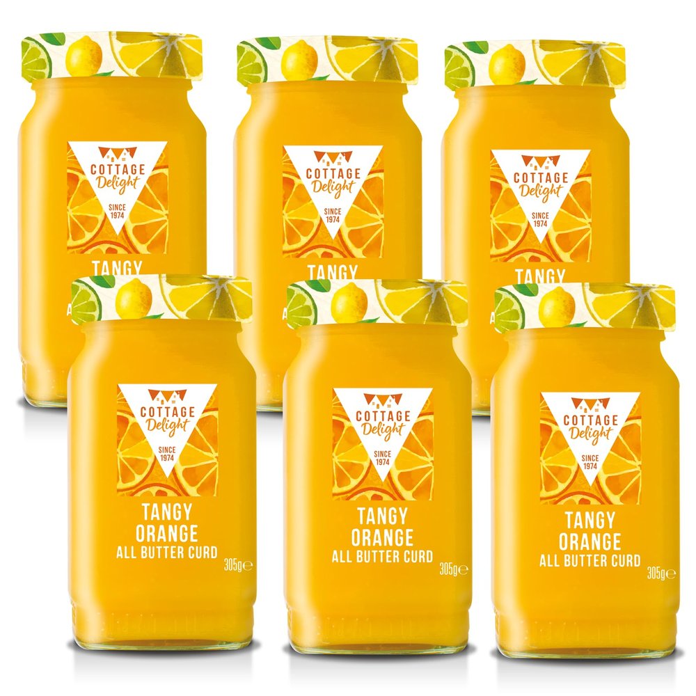 Cottage Delight - Tangy Orange All Butter Curd - 305g - Pack of 6