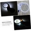 KOMBIUDA Slip Magnifying Mirror LED Light Compact Folding Design for Reading Glass Keychain Practical Magnifier Pendant for Go Use view 2
