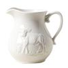 CHOOLD Pure White Ceramic Creamer with Handle,Coffee Milk Creamer Pitcher, Serving Pitcher Sauce-Cow view 1