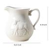 CHOOLD Pure White Ceramic Creamer with Handle,Coffee Milk Creamer Pitcher, Serving Pitcher Sauce-Cow view 2