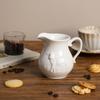 CHOOLD Pure White Ceramic Creamer with Handle,Coffee Milk Creamer Pitcher, Serving Pitcher Sauce-Cow view 3