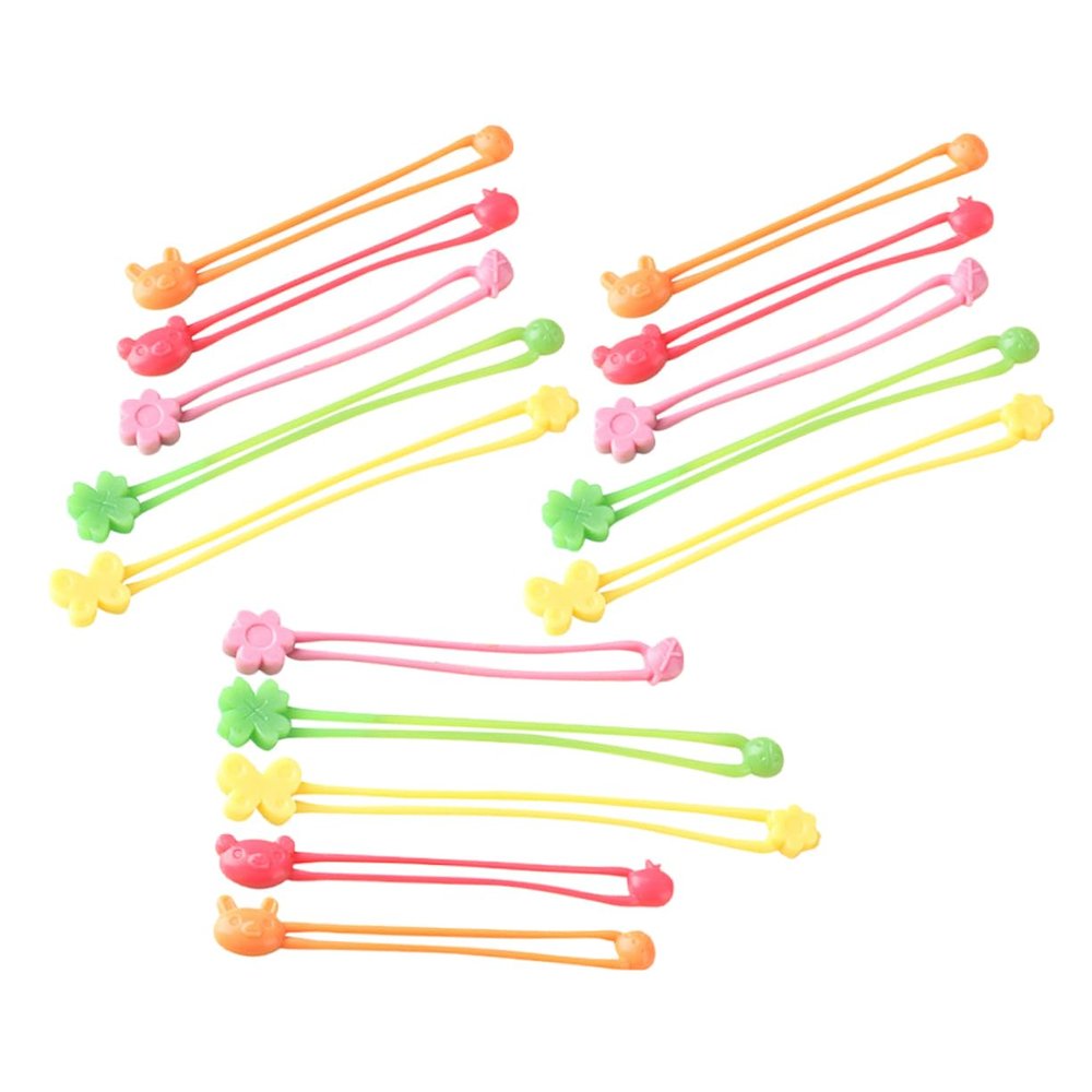 DECHOUS 15 Pcs Silicone Lunch Box Straps Elastic Design and Resistant to Breaking for Kitchen Use, Suitable for Bags and Vegetables, Sturdy and Flexible Lunchbox Bands