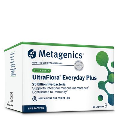 Metagenics UltraFlora Everyday Plus, Daily Live Bacteria - 60 Capsules