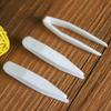 50 Pcs White Plastic Mini Contact Lens Clip Beauty Makeup Tool Hair Removal for Double Eyelid Stickers, Hand Tools view 3