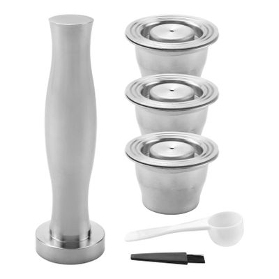 Asyduey Coffee Capsule, Refillable Capsules Reusable Pod Espresso Coffee Pod Stainless Steel Compatible