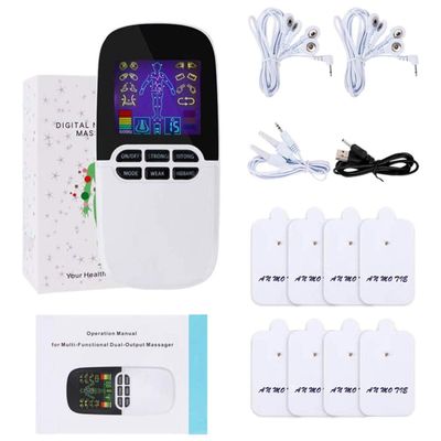 Asyduey Rechargeable TENS Unit Digital Therapy Machine EMS TENS Machine Physiotherapy Body Neck Massage