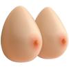FkYstrix Self-adhesive Silicone Fake Boobs Crossdresser Breast Sagging Shaped Forms for Female and Male Transgender Bra Enhancers Inserts Queen Transvestite Mastectomy(DD Cup, Nude) view 1
