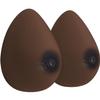 FkYstrix Self-adhesive Silicone Fake Boobs Crossdresser Breast Sagging Shaped Forms for Female and Male Transgender Bra Enhancers Inserts Queen Transvestite Mastectomy(E Cup, Black) view 1
