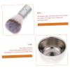 FOMIYES Hair Shaving Brush with Heat Insulation Nylon Stainless Steel Shaving Bowl Set Sturdy Aluminium Alloy Handle Random Color view 3