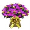 Chocolate Gifts Hamper Purple Flower Bouquet For Men and Women With Ferero Roche and Lindr lind Sweets Personalised Pink Gold Red Blue Sweets (Medium)