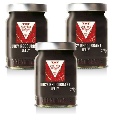 Cottage Delight - Juicy Redcurrant Jelly - 227g - Pack of 3