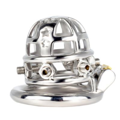 5 Rivets Stainless Steel Men's Fitness Cage with Anti-Detachment (Plat Ring, 45mm)
