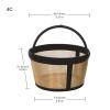 Ubxvamm Practical Golden Tone Coffee Filter Sturdy Coffee Filter Coffee Strainer for 4/6/8/12 Cup Basket Styles Coffee Maker view 3