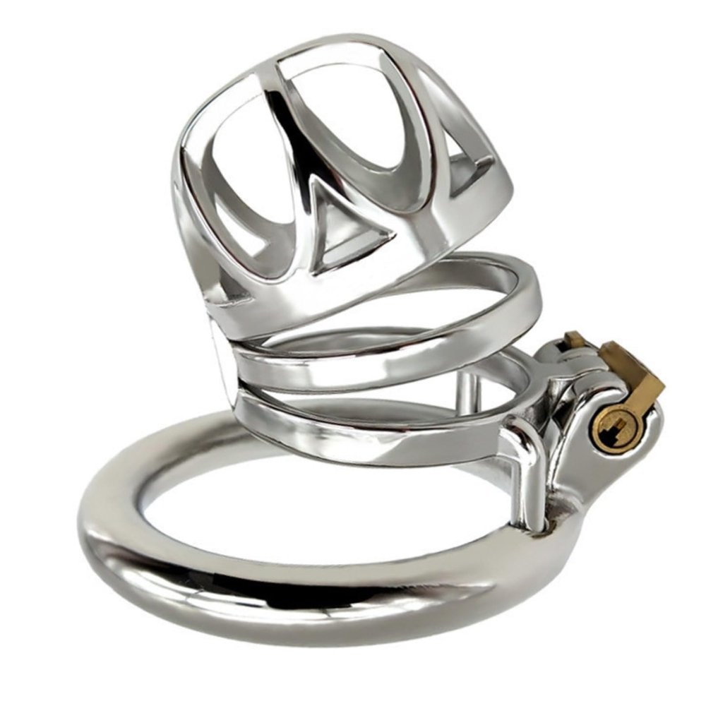 304 Stainless Steel Smooth Breathable Long Men's Sports Special Opening Design cage (Flat Ring, 55mm)