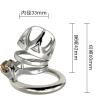 304 Stainless Steel Smooth Breathable Long Men's Sports Special Opening Design cage (Flat Ring, 55mm) view 2