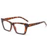 LJCZKA Blue Light Blocking Glasses Women, Cat Eye Computer Gaming Eyeglasses Oversized Cateye Frame Anti Fatigue Clear Lens Eyewear (Leopard, 0.0, x) view 1