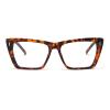 LJCZKA Blue Light Blocking Glasses Women, Cat Eye Computer Gaming Eyeglasses Oversized Cateye Frame Anti Fatigue Clear Lens Eyewear (Leopard, 0.0, x) view 3