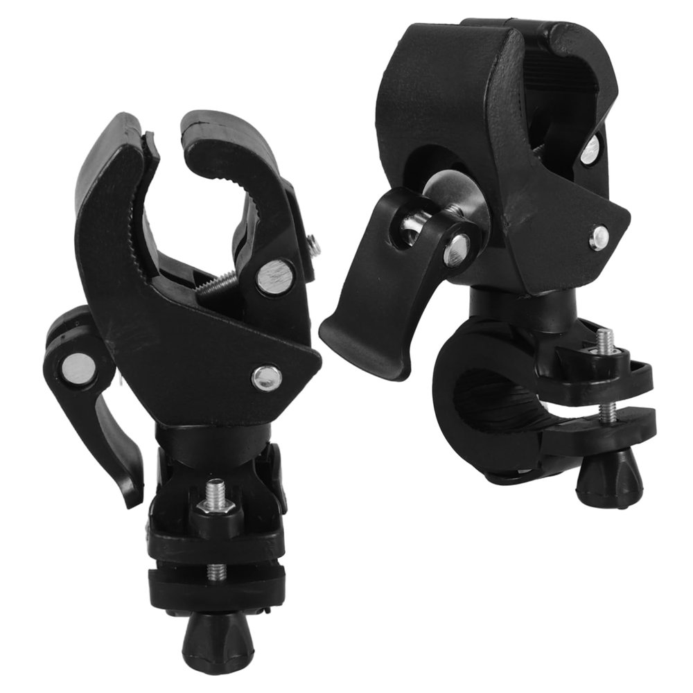 Homoyoyo 2pcs Plastic Cane Holder Crutch Support Rotatable Bracket Wheelchair Mobility Scooter Accessory Walking Stick Organizer for Rollator and Walker