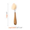 Full Circle Be Good Bamboo Dish Brushes Sustainable, Tough-Bristle scrubbers for Dishes, pots & Pans - Long Handle, Ideal for cast Iron, Pack of 2, White view 3