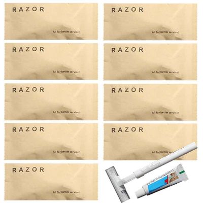 10Pack Disposable Razors With Shave Cream; Portable Multipurpose Manual Razor;Hotel Guest Bathing Shaving Razor for Hotel Travel Home Use