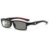 Lanomi Photochromic Progressive Multifocal Reading Glasses Women Mens Rectangle Sport Style Anti Blue Sun Protection Varifocal Reader Eyeglasses Black Frame/Photochromic Grey 1.5 view 1