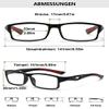 Lanomi Photochromic Progressive Multifocal Reading Glasses Women Mens Rectangle Sport Style Anti Blue Sun Protection Varifocal Reader Eyeglasses Black Frame/Photochromic Grey 1.5 view 2