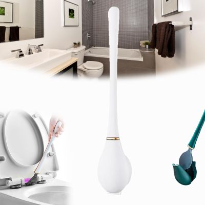 Modern Flexible Silicone Toilet Caspa for Home, Silicone Toilet Brush, 2025 New Silicone Toilet Brush and Holder Set, Toilet Brush Wall Mounted (Orange+Green)