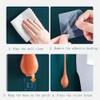 Modern Flexible Silicone Toilet Caspa for Home, Silicone Toilet Brush, 2025 New Silicone Toilet Brush and Holder Set, Toilet Brush Wall Mounted (Orange+Green) view 2