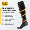 CAMBIVO Compression Socks for Men and Women 2 Pairs, 20-30 mmHg Graduated Flight Socks, Breathable and Anti-slip Design, Support for Running, Walking, Traveling, Recovery view 2