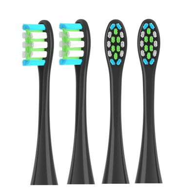 hGiesXgyN 4/8pcs Replacement Brush Heads for Oclean X/X PRO/ Z1/ F1/ One/Air 2 /SE Sonic Electric Toothbrush Dupont Soft Bristle Nozzles(Black-4pcs)