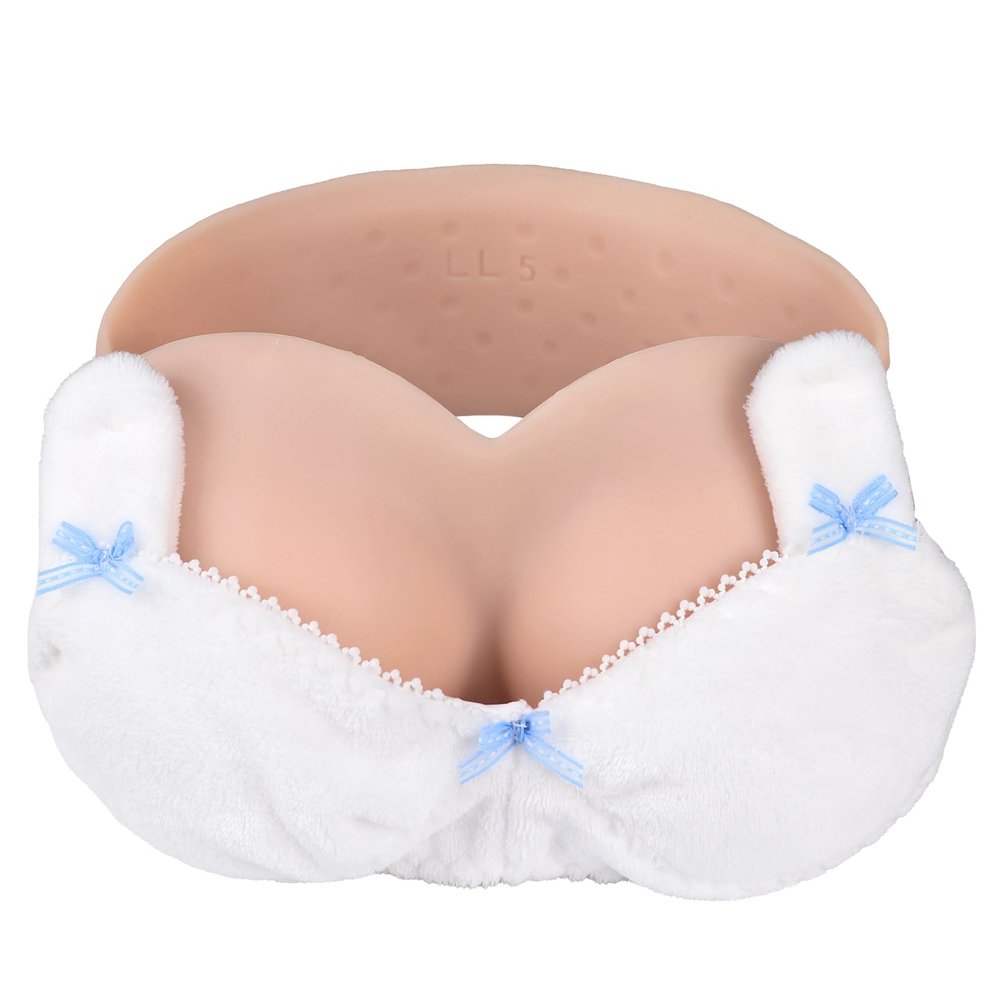 Funxzior Silicone Breast Forms Cross Dresser Strapless Breastplate Tube Top Transgender False Chest Plates Fake Tits for Mastectomy Prosthesis C Cup XL Size Boobs Cotton Filled, Ivory