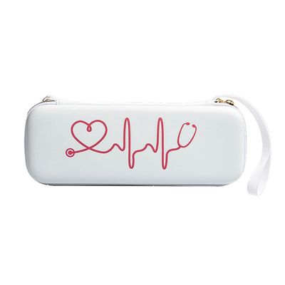 Bamberg Stethoscope Storage Box EVA Portable Travel Carrying Case with Mesh Bag, Hard Drive,Pen,Medical Organizer White